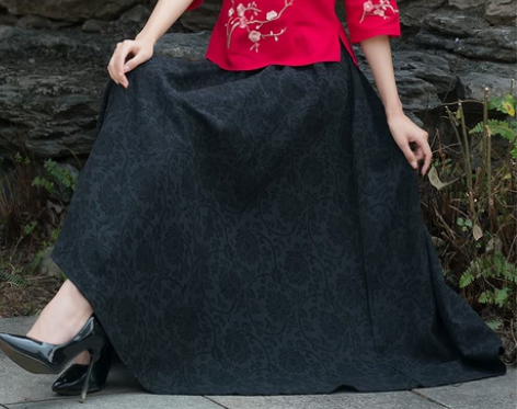 2021春秋女装新款民族风复古唐装搭配大摆...