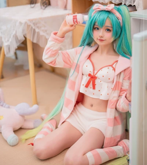 【出/出租】初兽猫 初音cos服miku睡...
