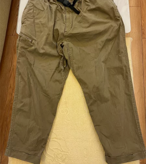 日系9分锥形休闲裤. 卡其色 纯棉面料 秋...