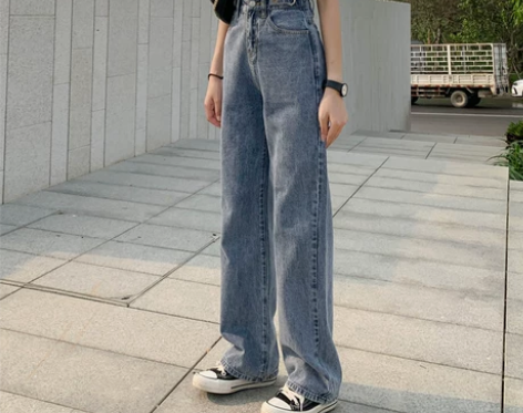 2022年夏季新款牛仔裤女秋冬高腰显瘦直筒...