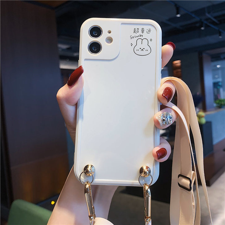 【狂欢价】可爱小熊兔子iphone12斜挎...