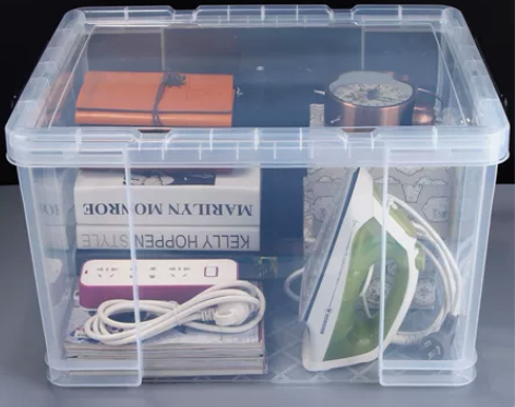 透明收纳箱 收纳箱透明塑料储物箱收纳盒衣服...