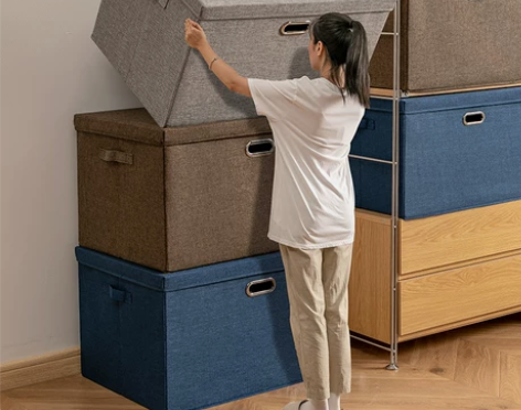 布艺收纳箱 收纳箱布艺大号衣柜折叠家用衣服...