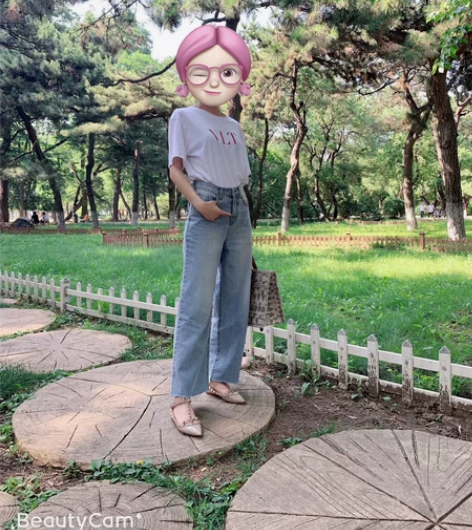 韩国牛仔裤 版型超好 浅蓝色   s码  ...