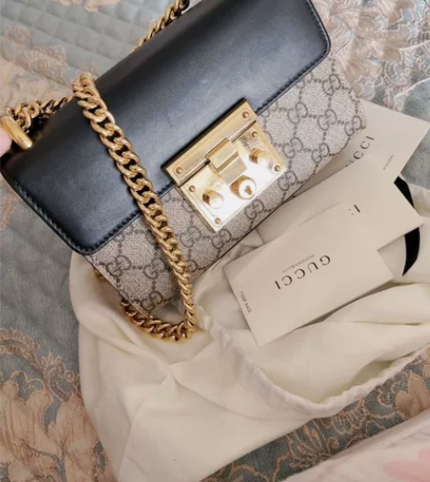 GUCCI古驰Padlock系列小号肩背包...