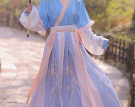 晋晟曲月下美人汉服女中国风原创齐腰魏晋晋襦...