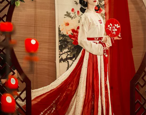 星宿汉服女原创中国风古装学生齐腰齐胸襦裙春...