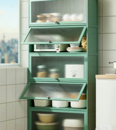 清仓包邮 厨房收纳柜置物架落地式碗柜调料橱...