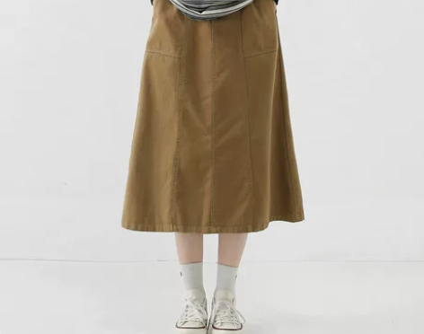 日系复古工装咔叽半身裙A字裙 感兴趣的话点...