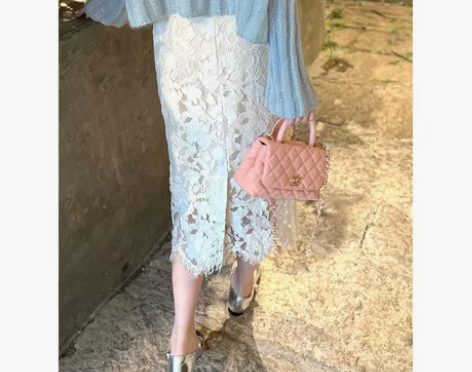 半裙白色高腰小个子修身包臀裙重工蕾丝半身裙...