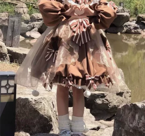 暂挂）泡泡熊原创设计 小甜熊花苞裙Op M...