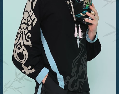 初兽猫 原神魈cos服 国潮面具高街卫衣动...