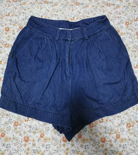 夏季休闲牛仔短裤 S码 牛仔蓝 腰围66 ...