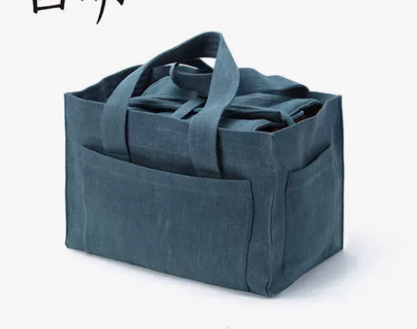 哲明旅行车载茶箱茶具收纳箱布艺杯袋茶箱户外...