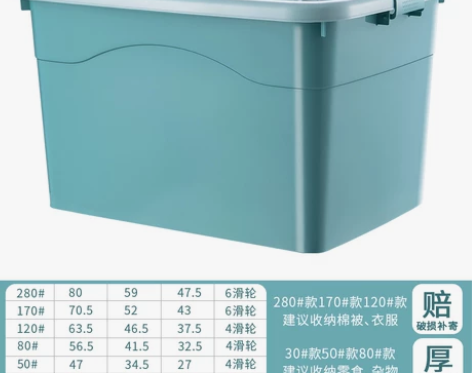 大号整理箱收纳箱 以前在外面租房子，东西多...