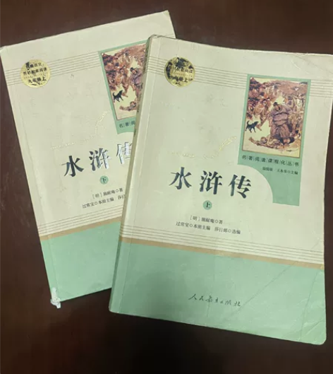 人民教育出版社《水浒传》上、下两册，九年级...