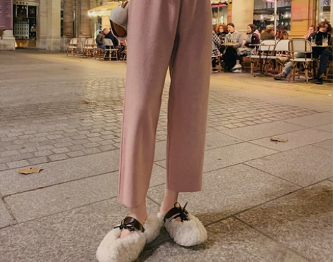 张大奕早起出门5秒OK秋冬6色可选奶奶裤女...