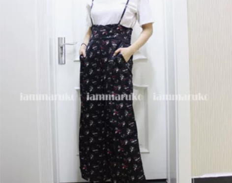 两件包邮 日单 显腿长~可爱甜美碎花吊带阔...