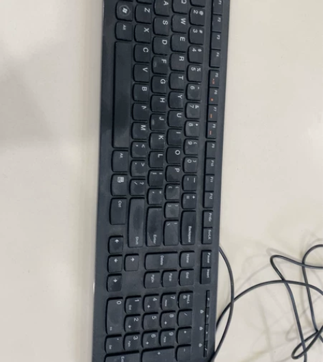 Lenovo联想K5819黑白色有线键盘，...