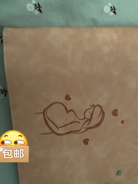 孕期体检单收纳册,未使用,搭配同款帆布袋