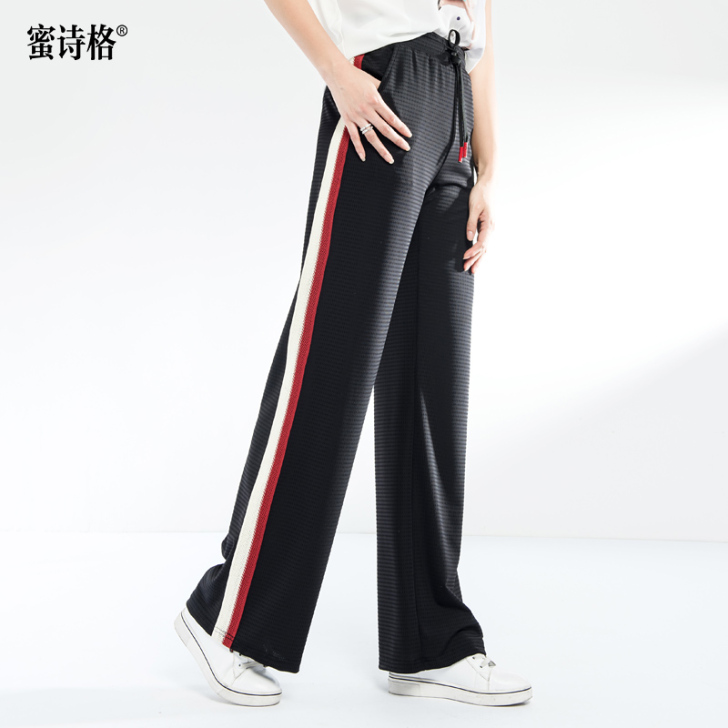 阔腿裤女夏2021秋季新款韩版高腰宽松显瘦...