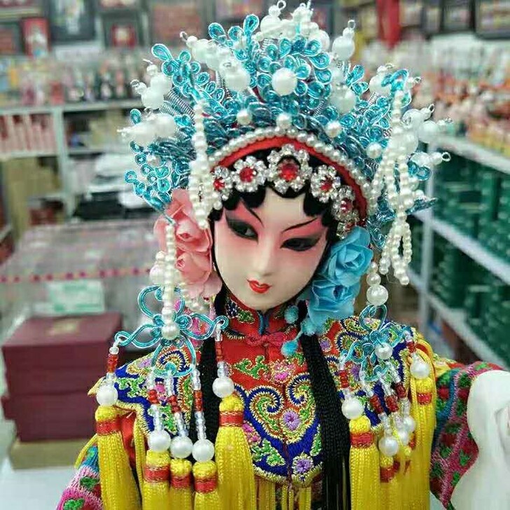 品牌型号 唐人坊刺绣绢人唐娃娃高档收藏品