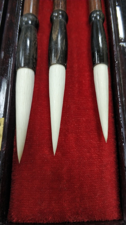 库存老毛笔墨兰细嫩光峰羊毫一套：正宗善琏湖...