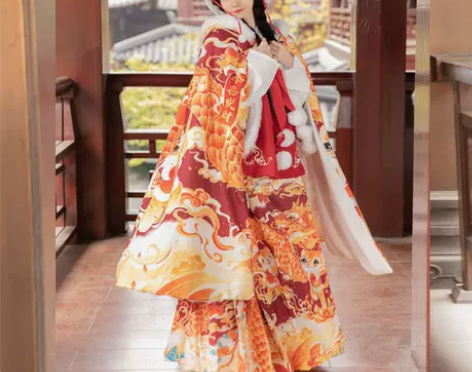 新年战袍汉服南湖女明制女款冬季加绒刺绣马面...