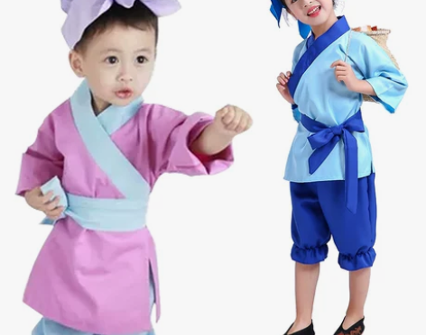 全新，六一儿童古装汉服小药童衣服锄禾演出服...
