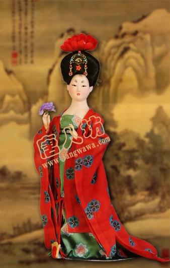 唐人坊绢人北京绢人工艺品摆件唐朝仕女