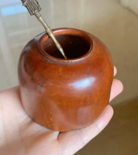 旧藏 黄杨木雕 小水丞 搭铜勺 组合...