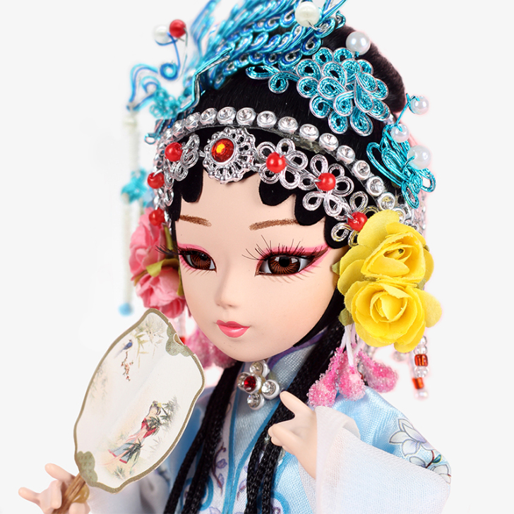 千寻有礼昆曲娃娃戏曲绢人创意人偶唐人坊摆件...