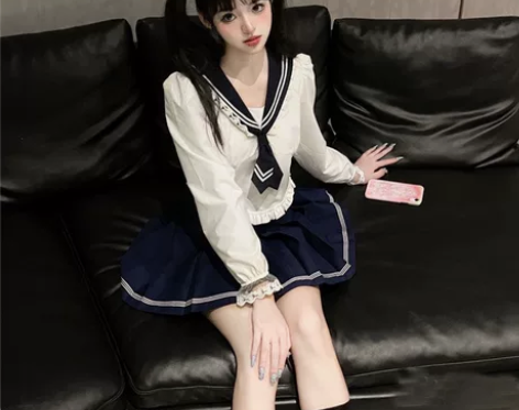 网红jk制服日系学生装学院风套装女新款百褶...