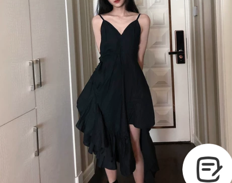 泫雅风连衣裙女夏季性感小心机露背收腰中长款...