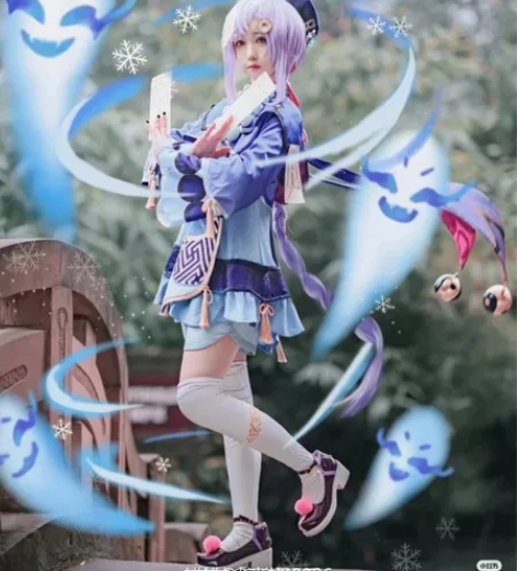 (约换啦)冻冻回魂夜 原神 七七大全套co...