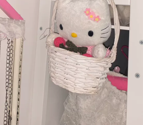 花篮凯蒂猫房间装饰 孤品收藏凯蒂猫玩偶 感...