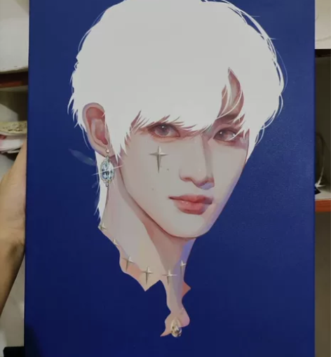 出个丁程鑫无框画克莱因蓝标价直出 感兴趣的...