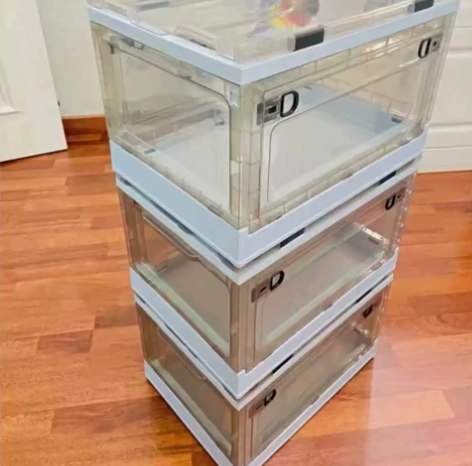 折叠收纳箱绘本书籍家用塑料收纳盒学生整理放...