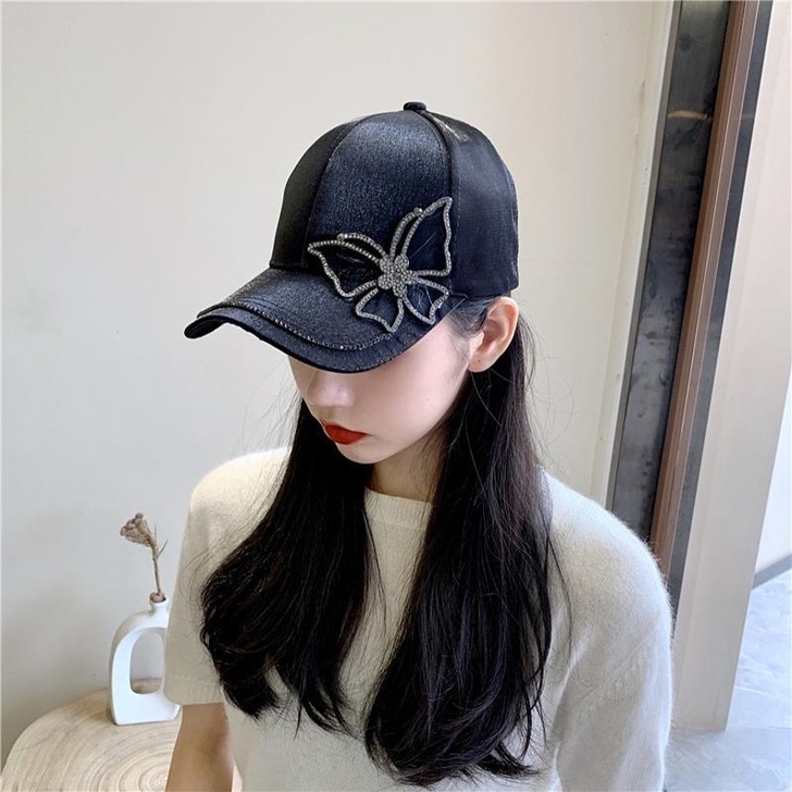 全新包邮~帽子女鸭舌帽水钻夏天防晒帽时尚女...