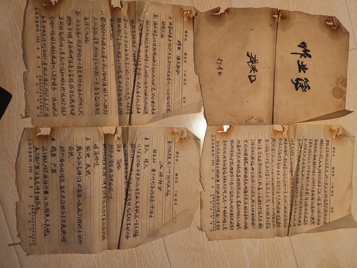 50年代的语文作业，应该是大学生的吧，书法...
