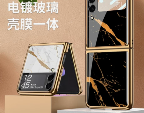 三星zflip3手机壳flip3玻璃折叠屏...