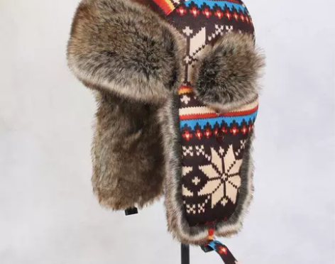 北京青年于果何北同款雷锋帽保暖护耳滑雪防