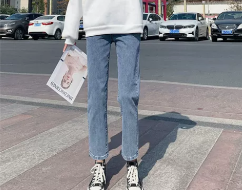 【年货价】加绒牛仔裤女冬直筒裤2021年新...