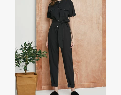 黑色雪纺连体裤，XL 我身高170体重60...