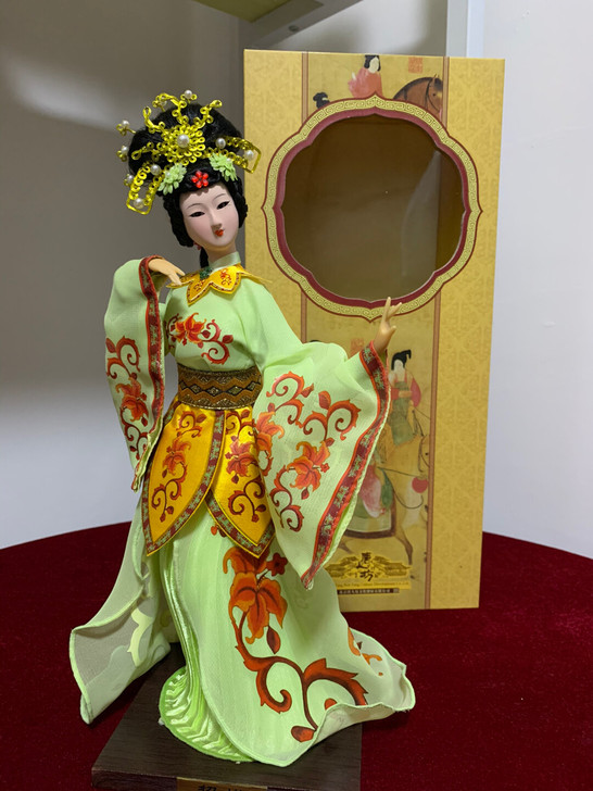 北京绢人唐人坊绢人四大美女摆件