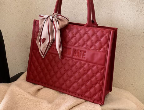 2022红色包包女大容量2021新款潮高级...