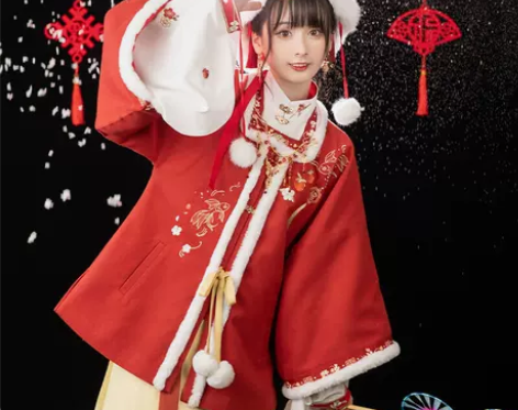 池夏 千灯愿:柿柿鱼意 明制方领短袄马面裙...