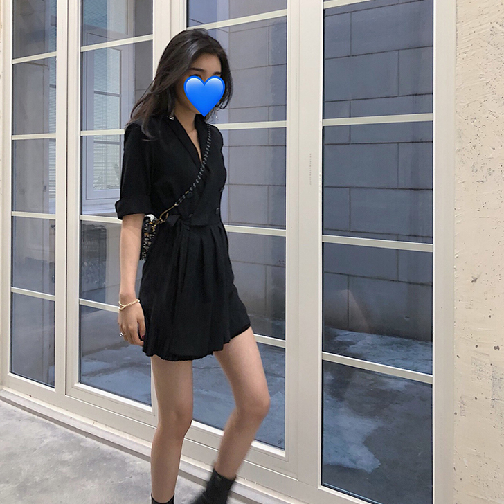 智熏裙桔梗法式轻熟风小众超仙女森系甜美收腰...