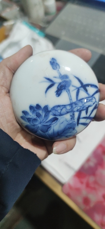 青花印泥盒