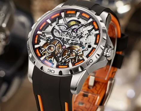 瑞士正品双陀飞轮手表男士机械表全自动十大镂...